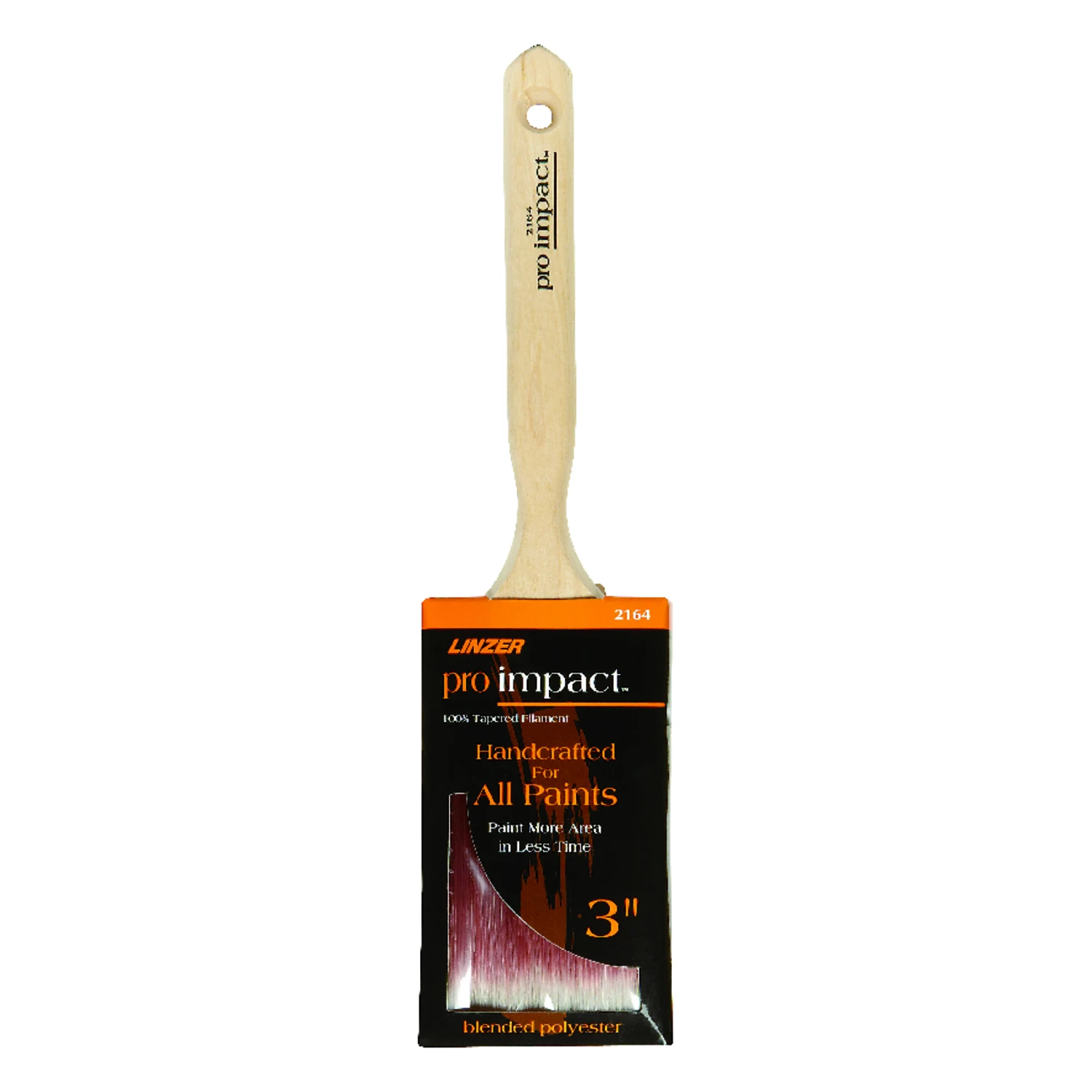 Pro Impact 3 In. Flat Paint Brush With Polyester Blend Bristles