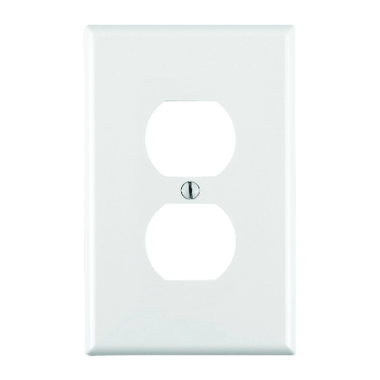 Leviton White 1 gang Nylon Duplex Wall Plate 1 pk