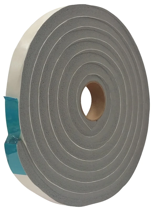 3/4 In. X 1/2 In. 10 Ft. Grey Vinyl Foam Weather-seal Self-stick Tape
