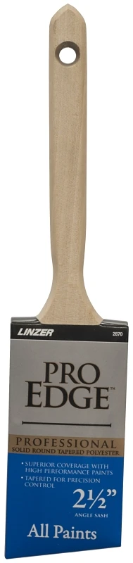 Pro Edge 2-1/2 In. Angle Trim Paint Brush - Polyester Blend, Wood Handle
