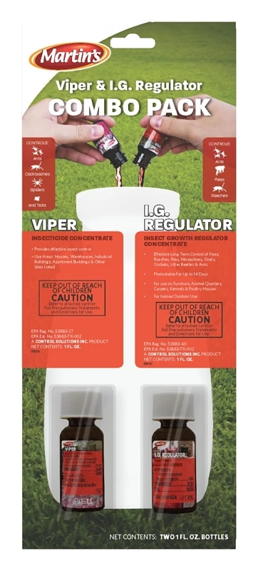 Viper Insecticide And I.g. Regulator Combo Pack - 2 X 1 Ounce Bottles