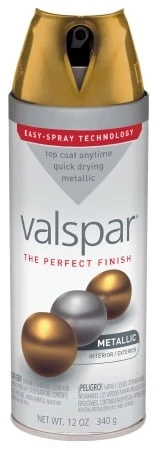 Premium Multi-surface Metallic Gold Spray Paint, 12 Oz. Aerosol Can