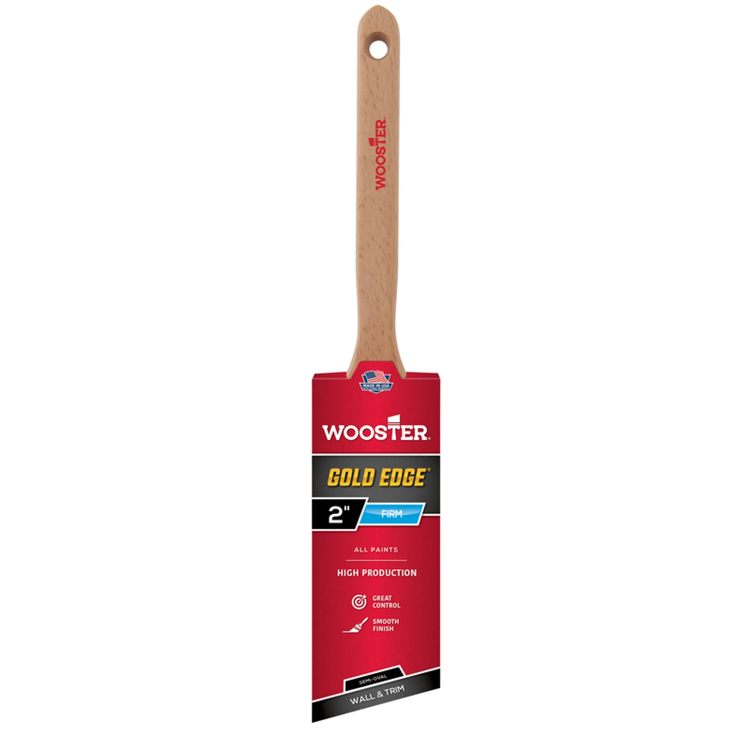Gold Edge 2 In. Firm Semi-oval Angle Paint Brush - Model 5236-2