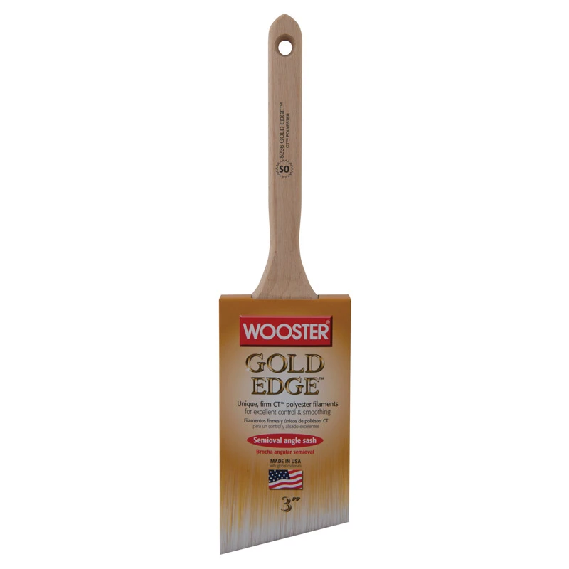 Gold Edge 3 In. Firm Semi-oval Angle Paint Brush - Model 5236-3