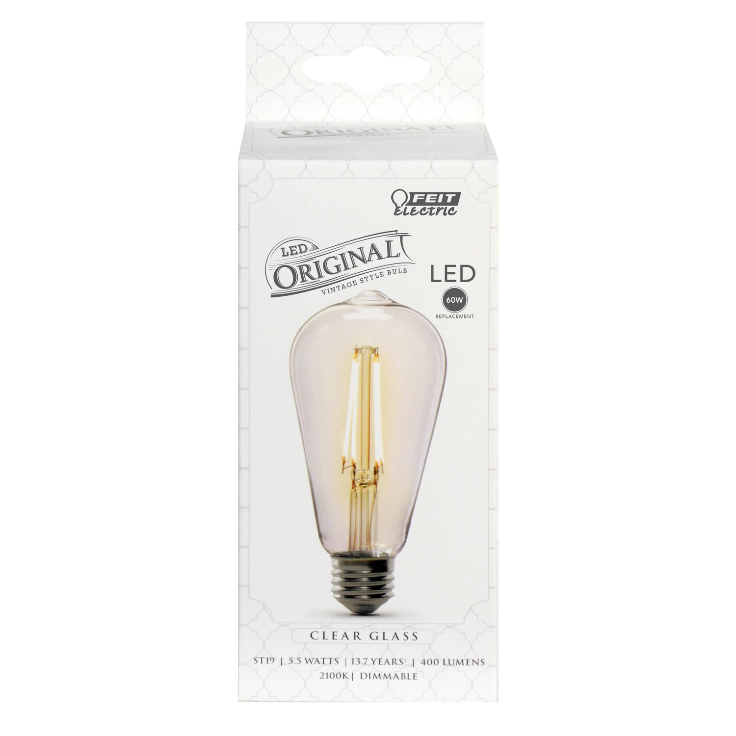 FEIT Electric ST19 E26 (Medium) LED Bulb Soft White 60 Watt Equivalence 1 pk