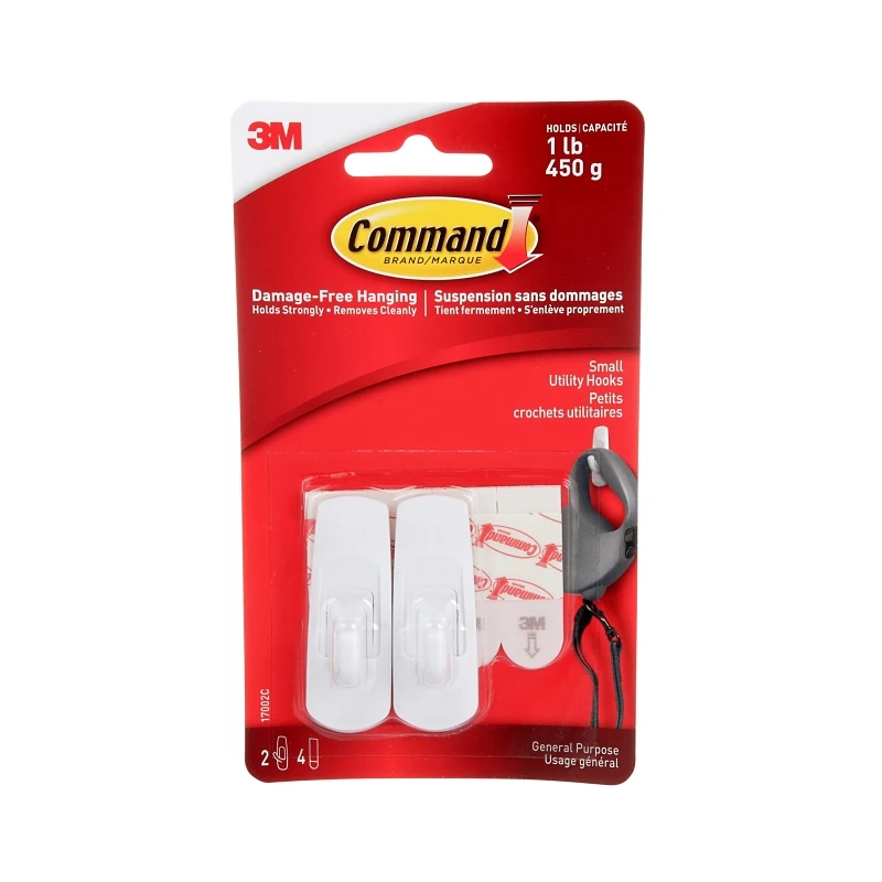 Command Small Hooks & Strips (2 Hooks / 4 Strips)