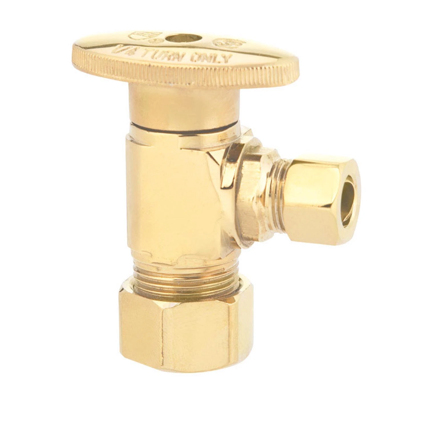 Keeney 1/2 In. Fip X 3/8 In. Compression Brass Shut-off Valve