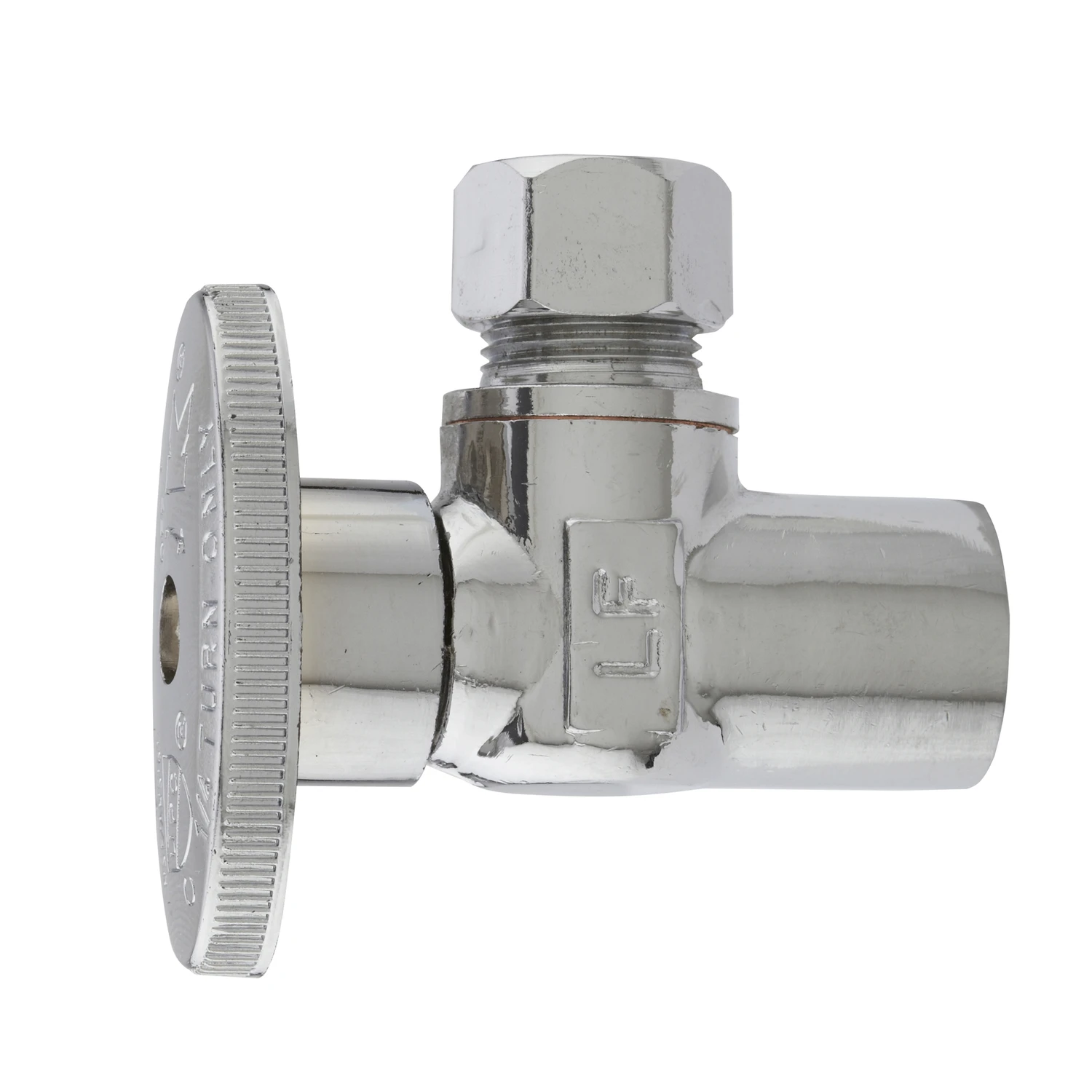 1/2 In. Copper Sweat X 3/8 In. Compression Brass Angle Valve