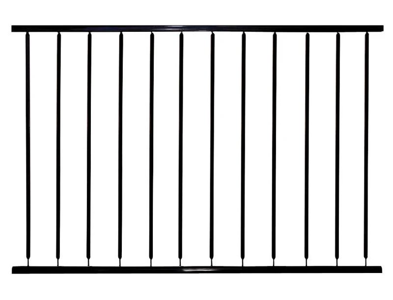 32 In. H X 72 In. W X 1.3 In. L Ornamental Iron Railing