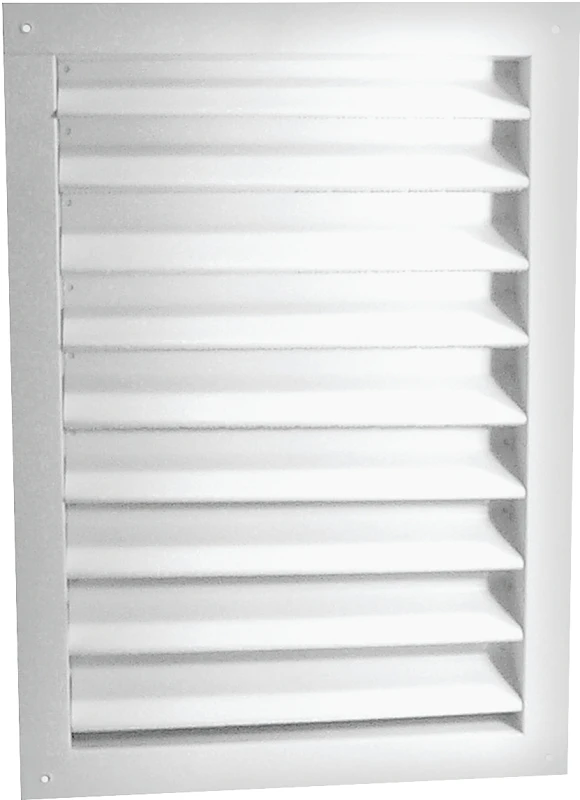 24 In. W X 30 In. L White Aluminum Wall Louver - Model Da2430w