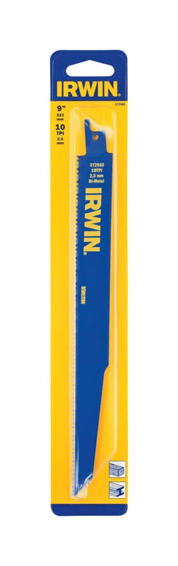 9 In. Bi-metal Reciprocating Saw Blade 10 Tpi For Wood, Metal, And Plastic