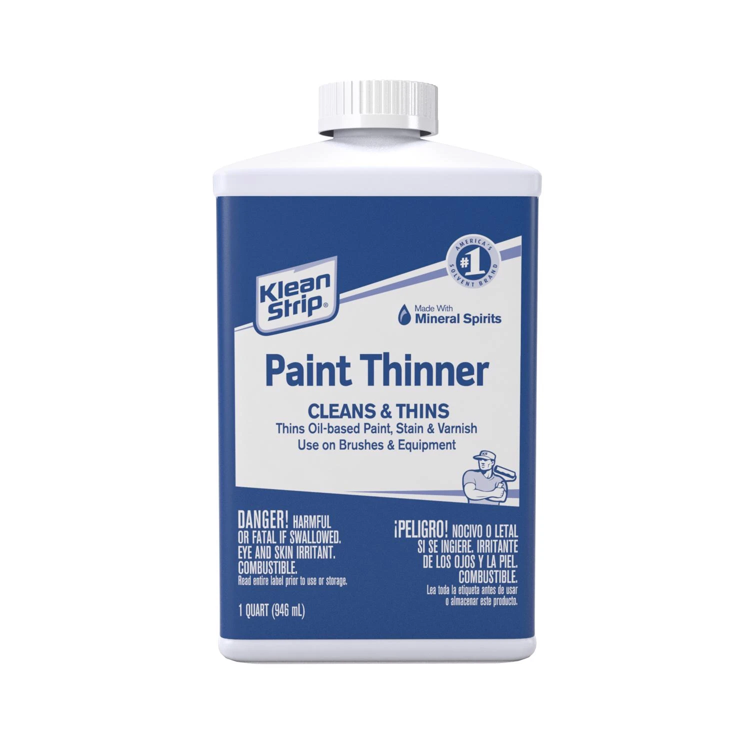 Mineral Spirits Paint Thinner 1 Quart For Oil-based Paints And Stains