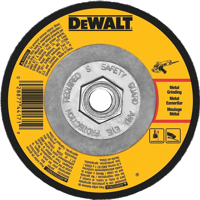 High Performance 7 In. Diameter X 5/8 In. Arbor Metal Grinding Wheel