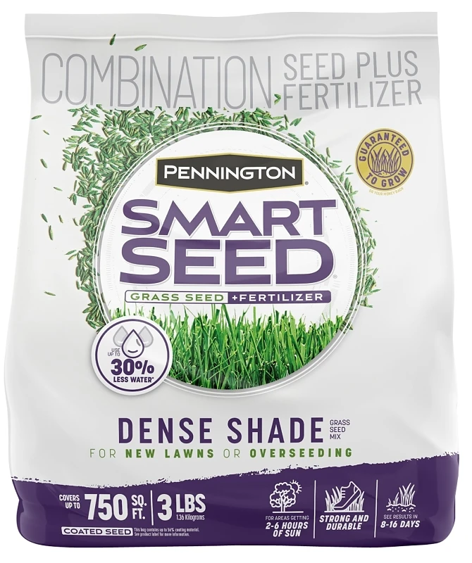 Smart Seed Dense Shade Grass Seed And Fertilizer 3 Lb - Covers 750 Sq Ft