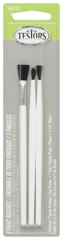 281210 Mixed Gray Economy Paint Brush Set Of 3 - Shedproof Bristles