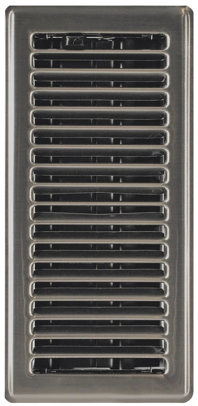 Rg1995 4-inch By 10-inch Pewter Floor Register - Durable Steel Design
