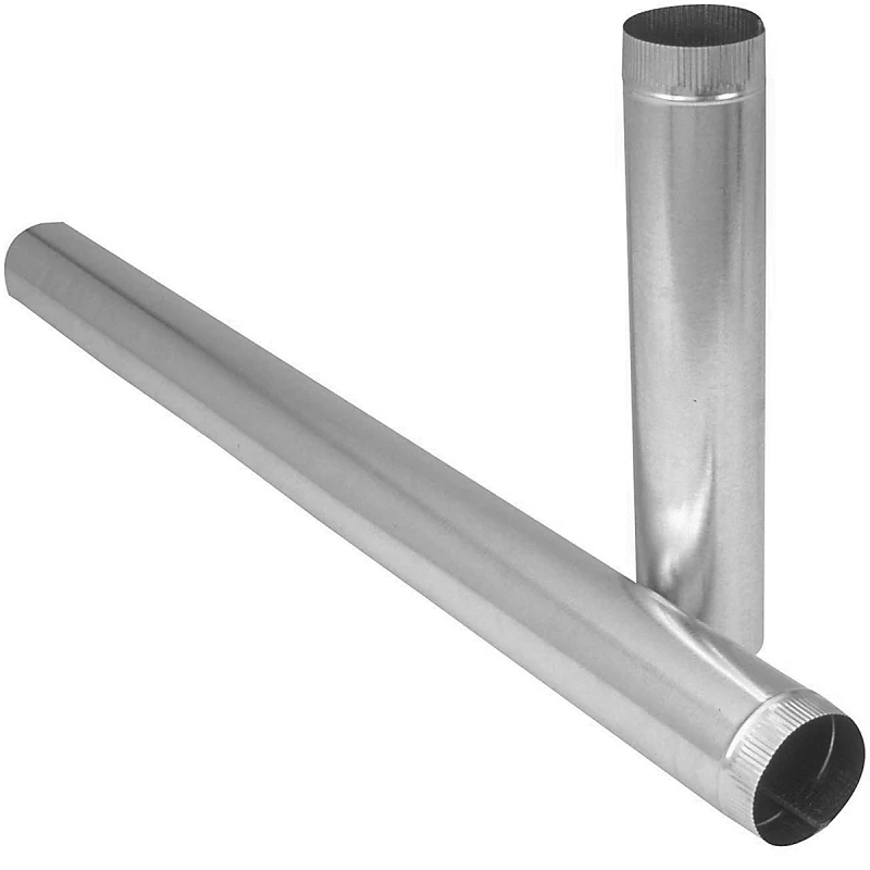 Gv1097 Furn Pipe 28ga 4x60in Galv, Pack Of 5, Round Stove Pipe