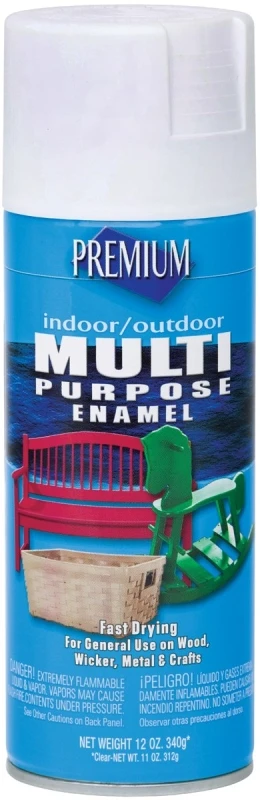 Multi-purpose Spray Paint, Flat White, 12 Ounce Aerosol Can, Model Mp1004