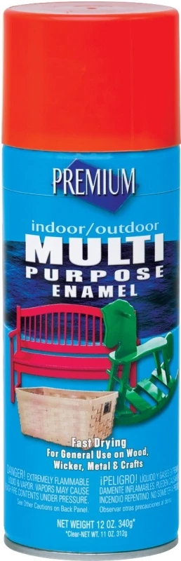 Multi-purpose Spray Paint, Gloss Orange, 12 Ounce Aerosol Can, Model Mp1014