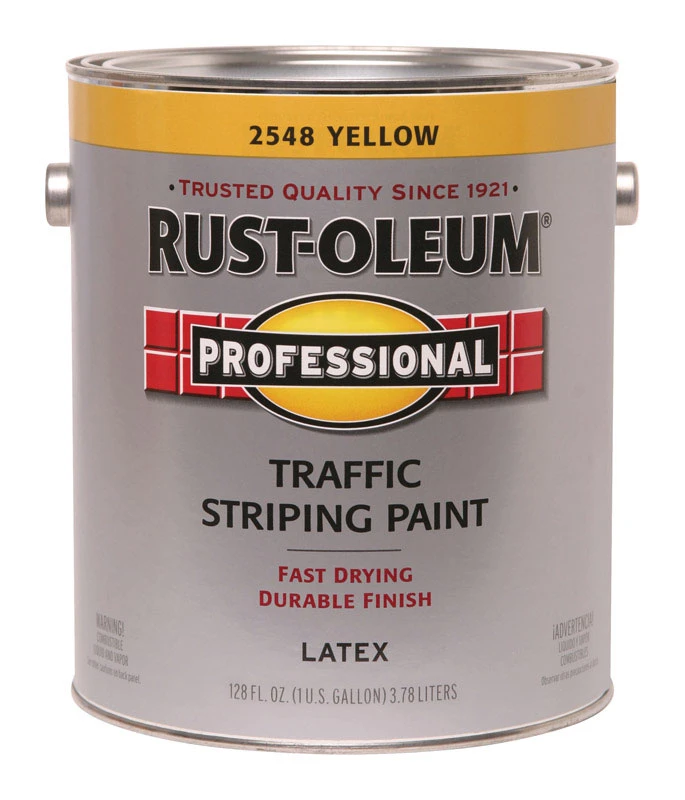 Professional Traffic Yellow One Step Paint 1 Gallon - Fast Drying
