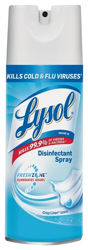 Disinfectant Spray, Crisp Linen Scent, 350 G - Powerful Odor Eliminator