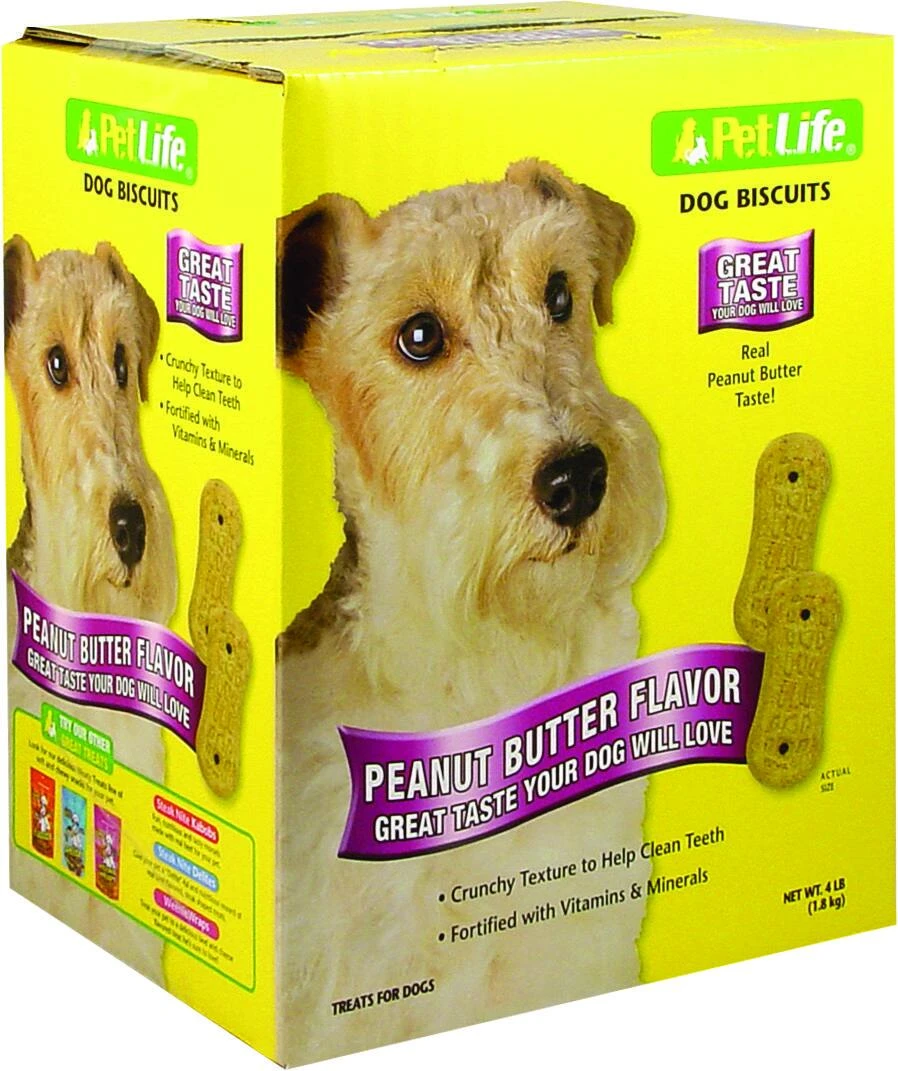 Pet Life Peanut Butter Biscuit For Dogs 4 bag 1 pk