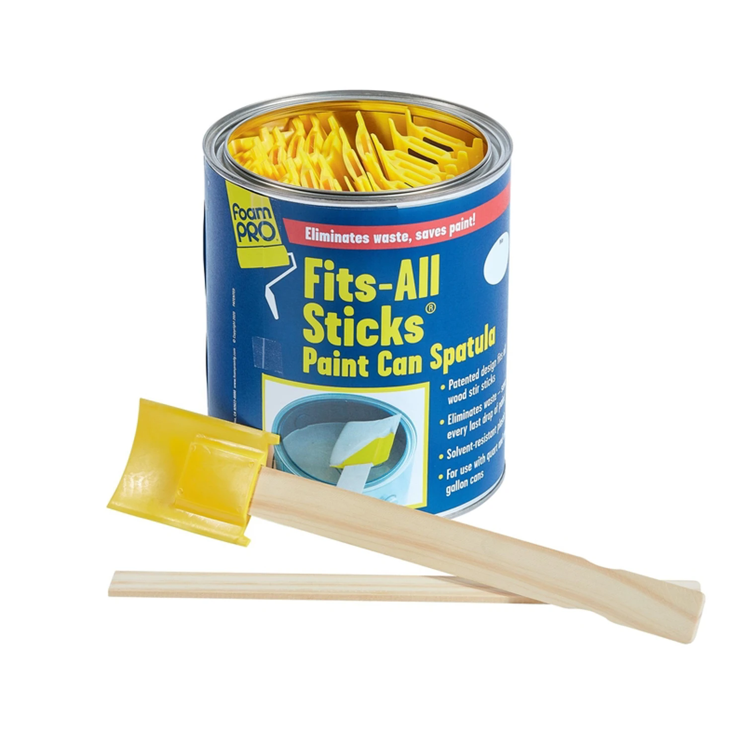 Fits-all Sticks Paint Can Spatula - 3.75 In. X 2.1 In. - Model 141