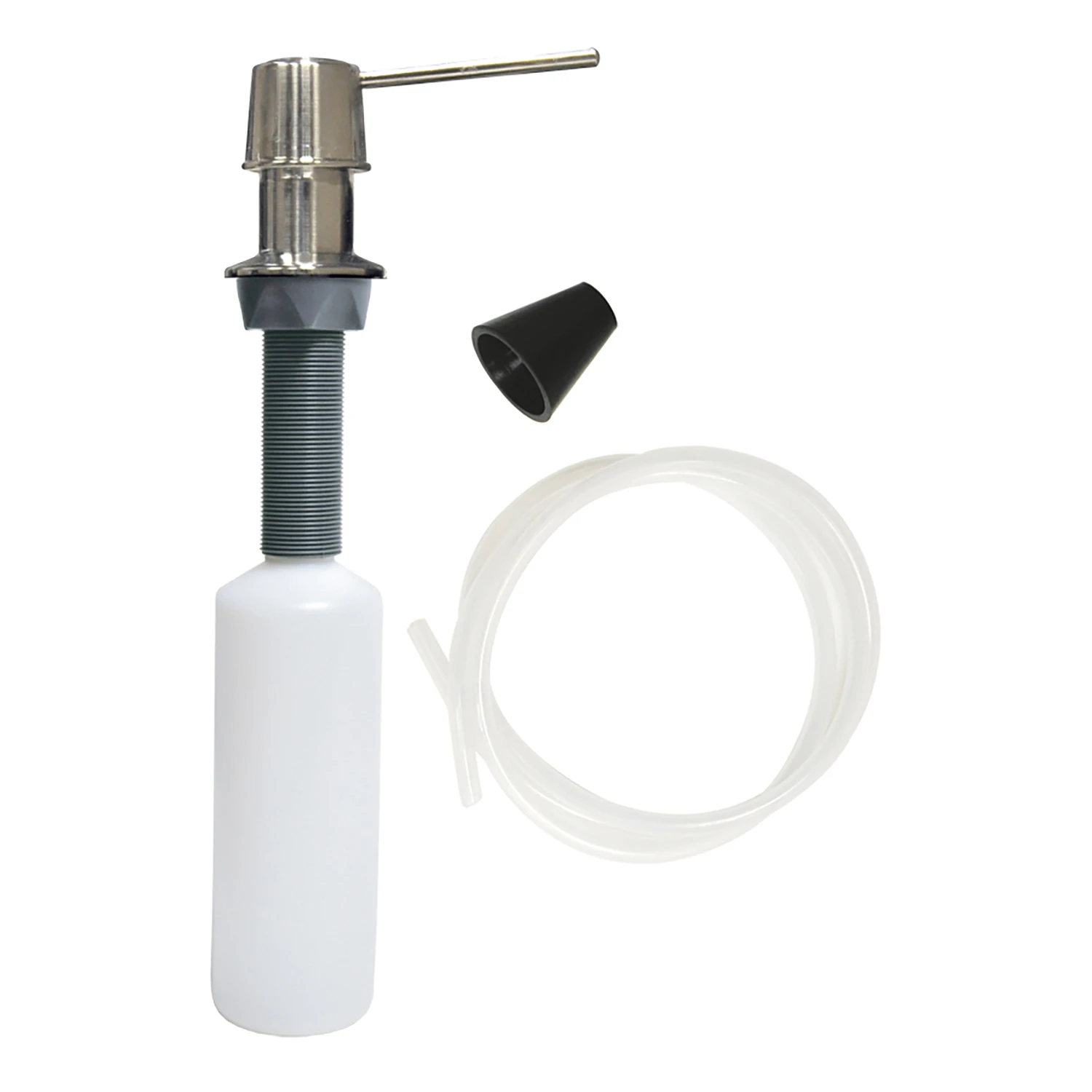 Brushed Nickel Plastic Lotion/soap Dispenser 10.25 In. H X 3.7 In. L