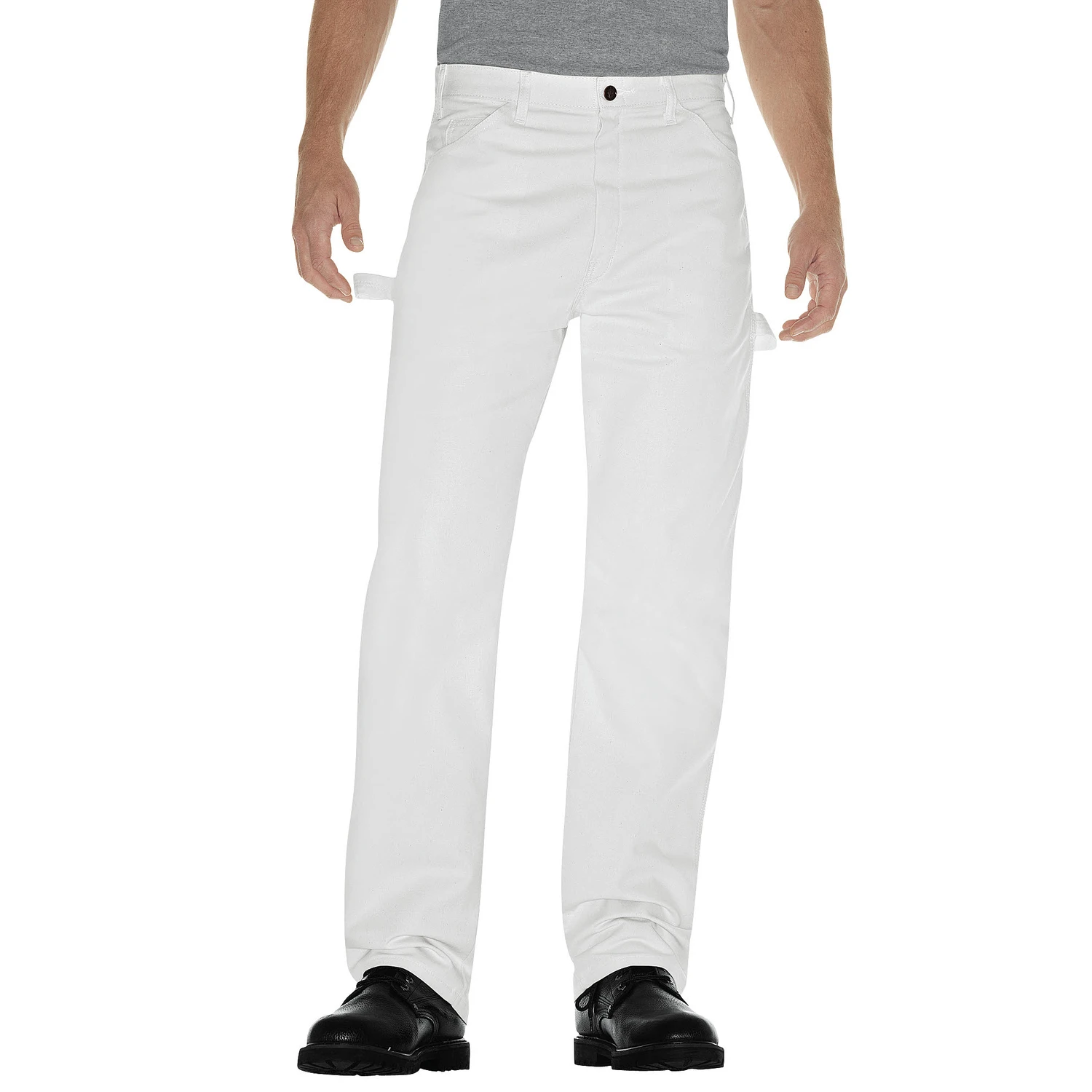 Painter's Pants for Men, White Drill Fabric, Size 38 by 30 Inches