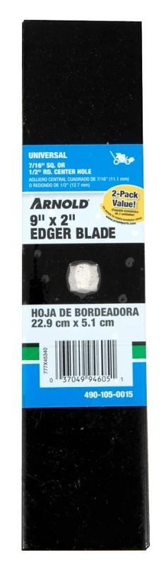 Universal Edger 2-Blade Set for Square or Round Center Hole Edgers, 9 In. x 2 In.