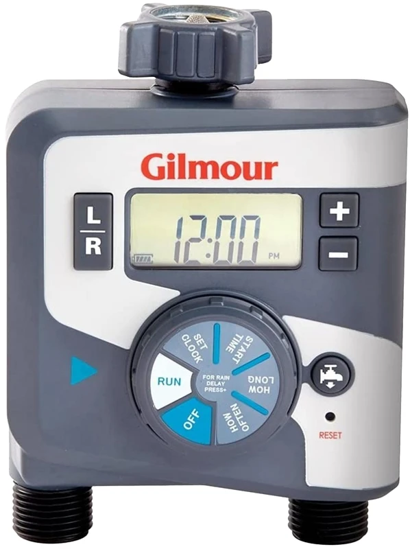 Programmable 2 Zone Water Timer With Lcd Display And Battery Backup