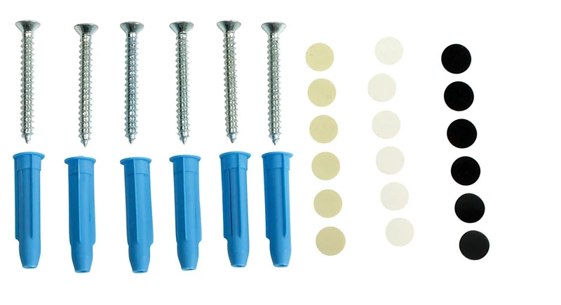 6-Pack #12 x 2-In. Flat-Head Wood Screws & Wall Anchors