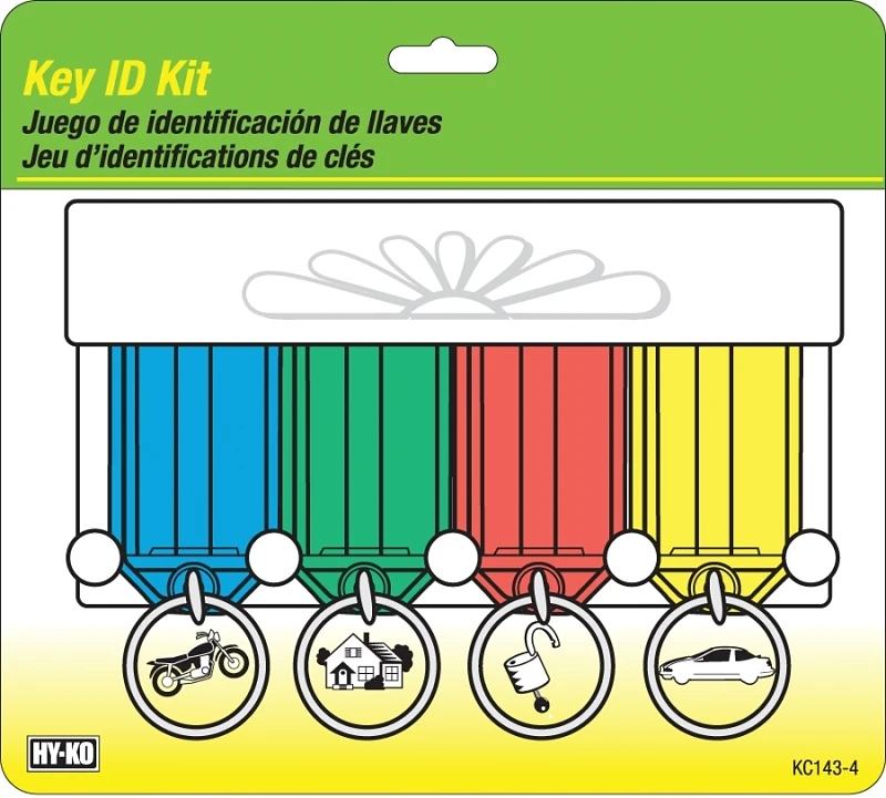 Key Tag Rack, Includes 4 Key Tags
