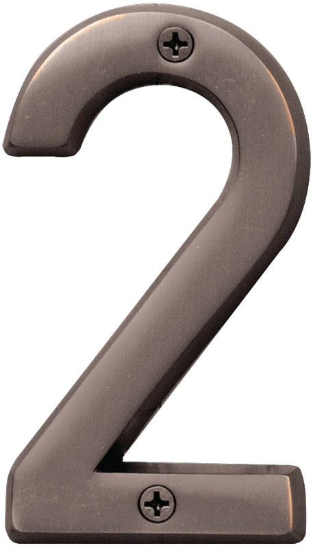 4 In. Oil Rubbed Bronze House Number Two Br-42owb/2