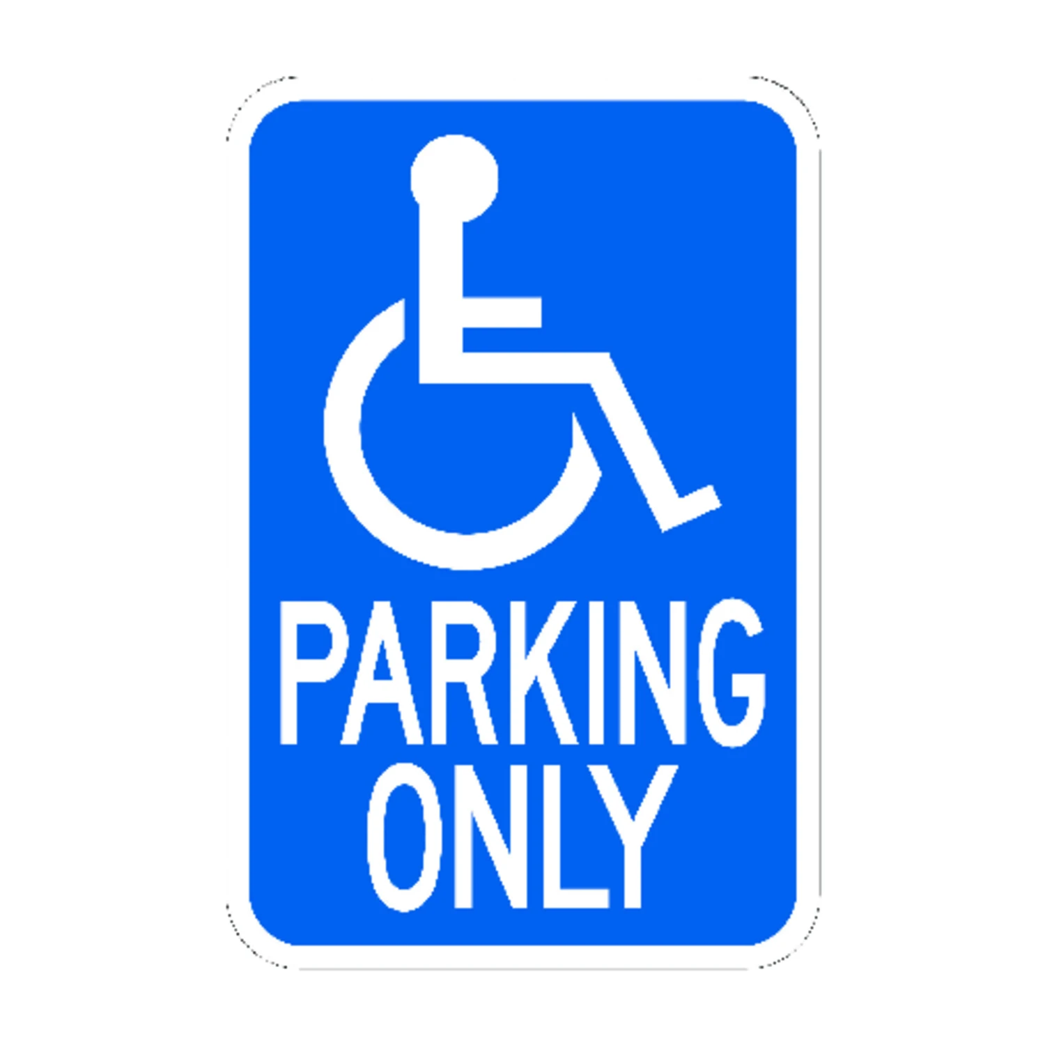 Heavy-duty Aluminum Handicap Parking Sign, 18 In. H X 12 In. W