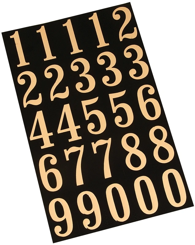 3" BLK/GLD Number Set