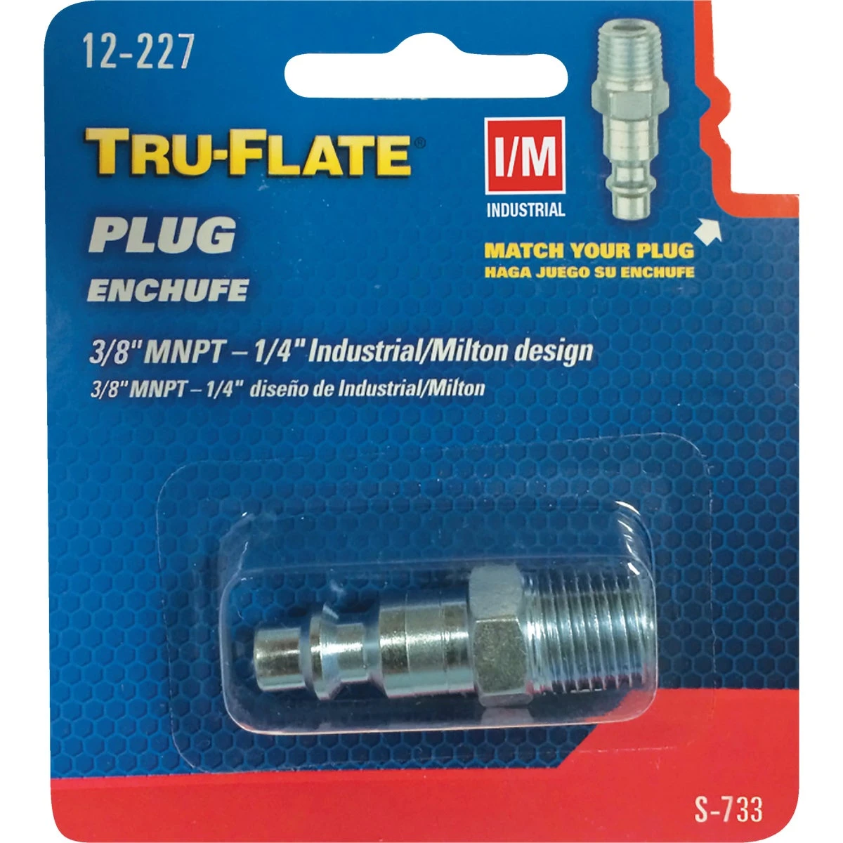 Industrial/milton 3/8 In. Mnpt Steel Plug For Air Compressors