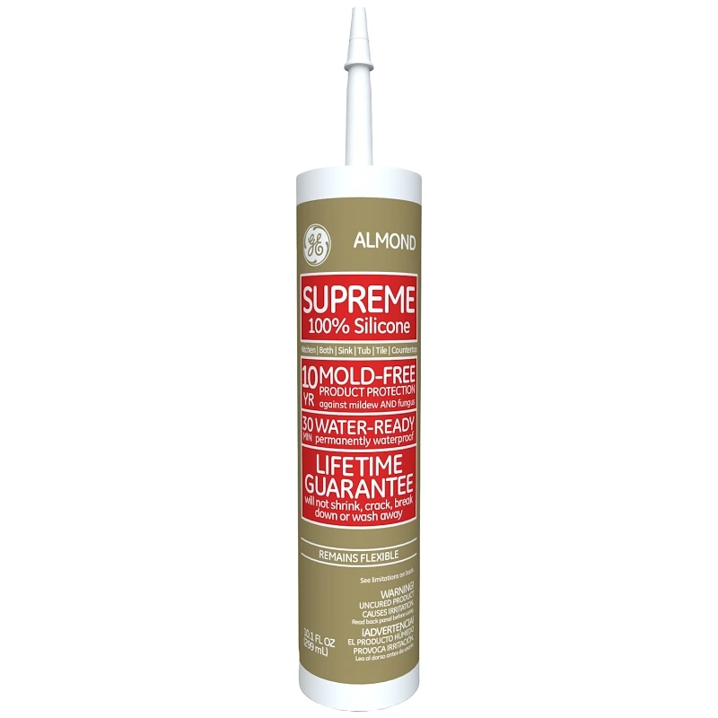Silicone Kitchen & Bath Sealant, Almond, 10.1 Oz. Cartridge