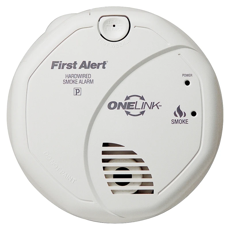Photoelectric Smoke Alarm with Wireless Interconnect, Hardwired with Battery Backup