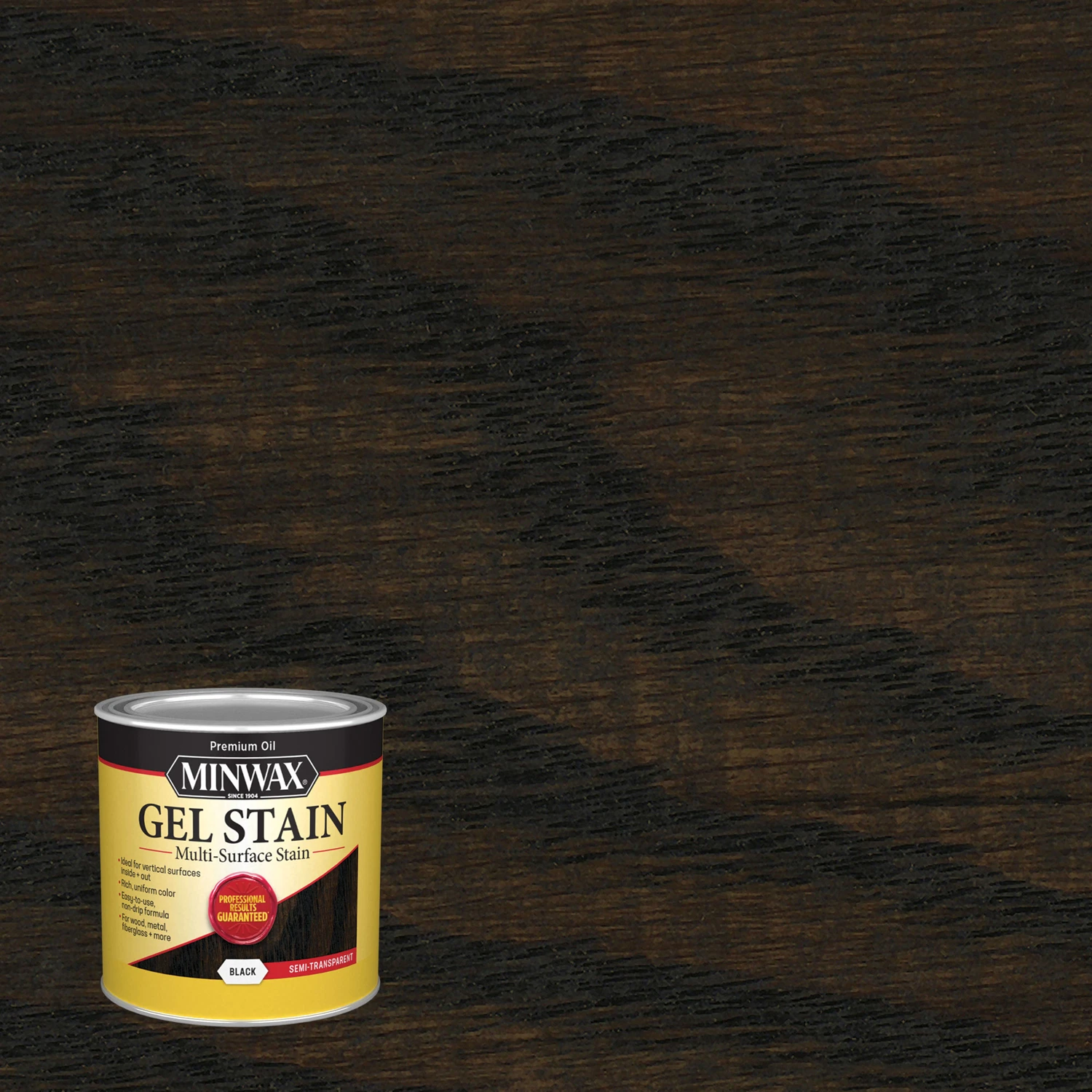 GEL STAIN BLACK 1/2PT