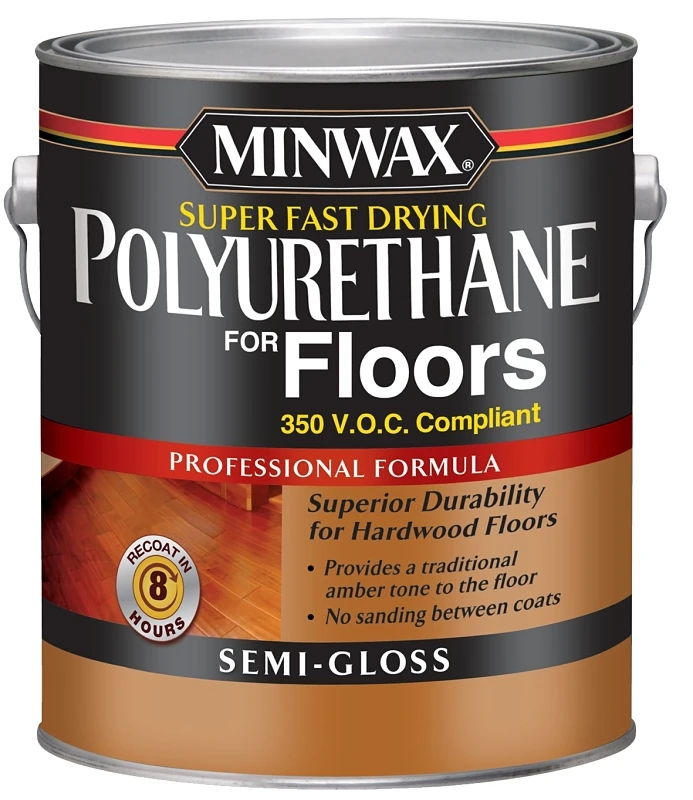 Clear Semi-gloss Voc Fast Drying Polyurethane For Floors, 1 Gallon