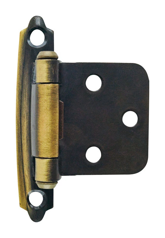 Amerock 1-13/16 in. W x 2-3/4 in. L Antique Brass Steel Self-Closing Hinge 2
