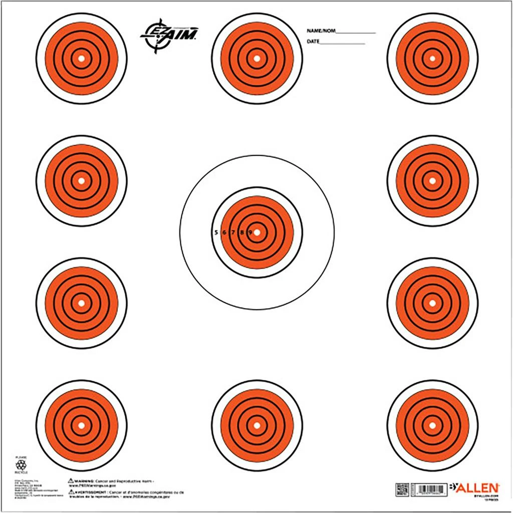 EZ Aim 11 Spot Target, White, 12-In.