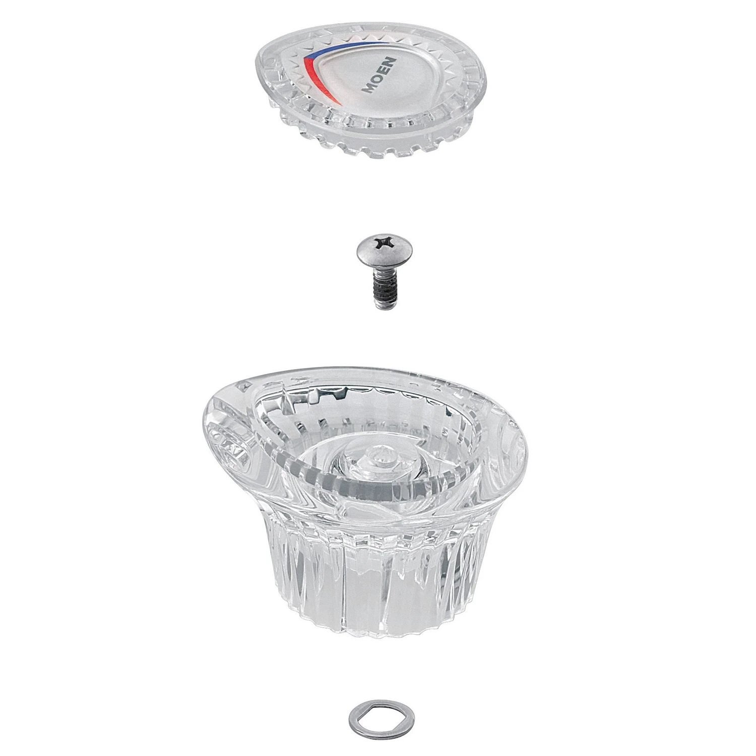Chateau Clear Acrylic Knob Bathroom Replacement Faucet Handle, Model 96782