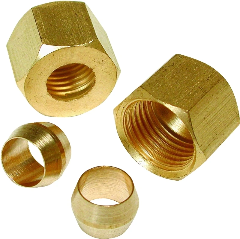 Compression Nut & Sleeve, 1/4-In., 2 Pk.