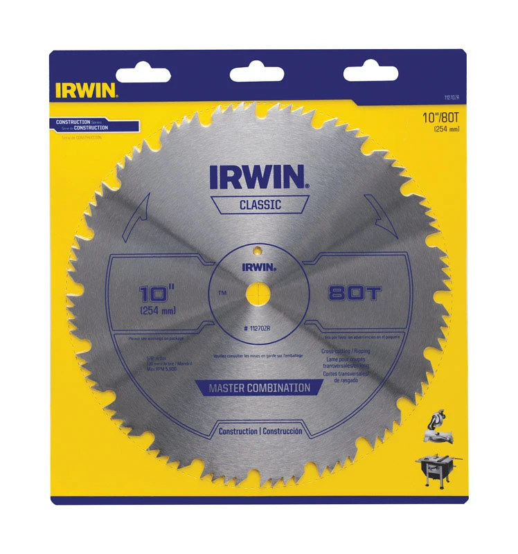 10 In. 80-tooth Classic Steel Circular Saw Blade, 5/8 In. Arbor, 1 Pk