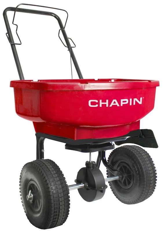 80 Lb. Residential Turf Broadcast Spreader With Pneumatic Tires And Adjustable Gate
