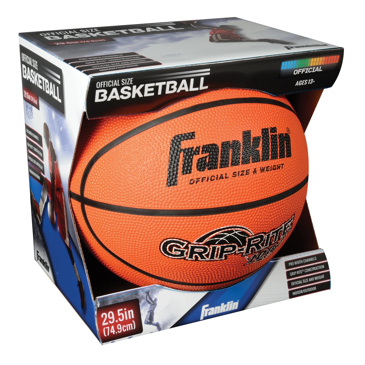 Grip-rite 100 Official Size Indoor/outdoor Rubber Basketball, Model 7107