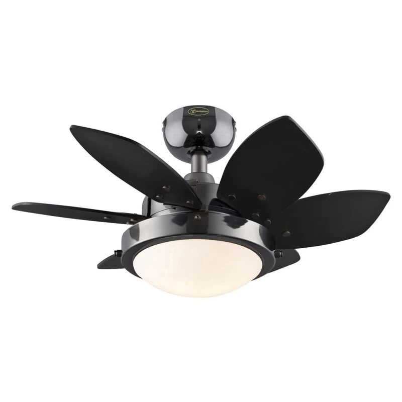 Quince 24 In. Gun Metal Black Led Indoor Ceiling Fan With Light Fixture