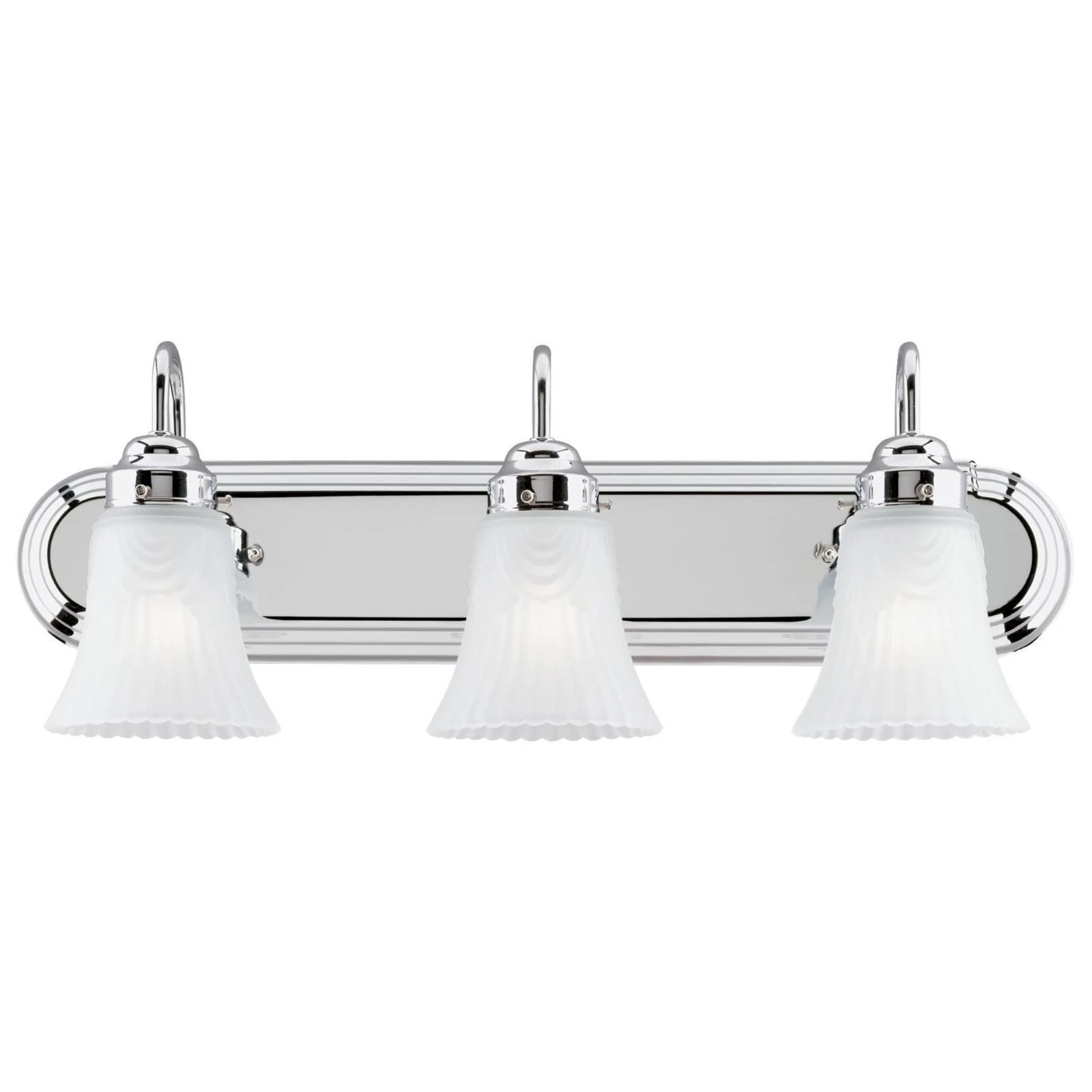 3-light Chrome Wall Sconce With Frosted Glass - Model 66522